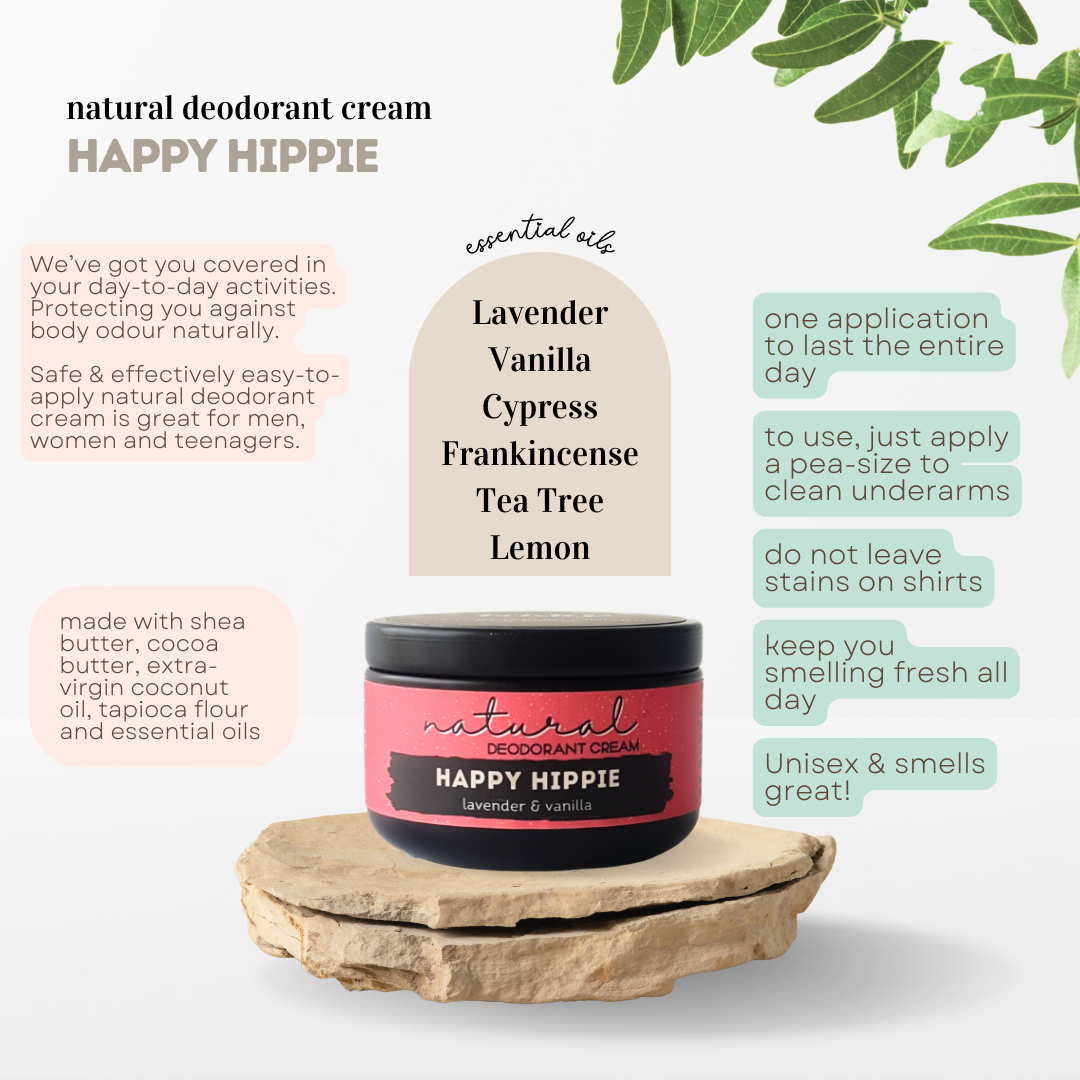 Happy Hippie-Vanilla Lavender Natural Deodorant cream